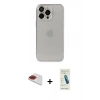 MARSİLYAN™- iPhone 13 Pro Max Kılıf Ufuk Minimal Özel Seri - Şeffaf Pasifik Cam Ekran Koruyucu + Pers Alüminyum Kamera Lens - KI