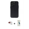MARSİLYAN™- iPhone 13 Pro Max Kılıf Ufuk Minimal Özel Seri - Şeffaf Pasifik Cam Ekran Koruyucu + Pers Alüminyum Kamera Lens - KI