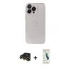 MARSİLYAN™- iPhone 13 Pro Max Kılıf Ufuk Minimal Özel Seri - Şeffaf Pasifik Cam Ekran Koruyucu + Raze Metal Kamera Lens - GD