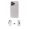 MARSİLYAN™- iPhone 13 Pro Max Kılıf Ufuk Minimal Özel Seri - Şeffaf Pasifik Cam Ekran Koruyucu + Shine Kamera Lens - GD