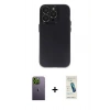 MARSİLYAN™- iPhone 13 Pro Max Kılıf Ufuk Minimal Özel Seri - Şeffaf Pasifik Cam Ekran Koruyucu + Yeşil Neon Fosforlu Kamera Lens