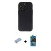 MARSİLYAN™- iPhone 13 Pro Max Kılıf Ufuk Minimal Özel Seri - Siyah 18D Cam Ekran Koruyucu + Shine Kamera Lens Koruma Cam - MI