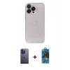 MARSİLYAN™- iPhone 13 Pro Max Kılıf Ufuk Minimal Özel Seri - Siyah 18D Cam Ekran Koruyucu + Neon Fosforlu Kamera Lens - MI