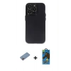 MARSİLYAN™- iPhone 13 Pro Max Kılıf Ufuk Minimal Özel Seri - Siyah 18D Cam Ekran Koruyucu + Shine Kamera Lens Koruma Cam - PE