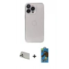 MARSİLYAN™- iPhone 13 Pro Max Kılıf Ufuk Minimal Özel Seri - Siyah 18D Cam Ekran Koruyucu + Rainbow Kamera Lens Koruma Cam - BZ