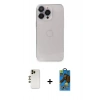 MARSİLYAN™- iPhone 13 Pro Max Kılıf Ufuk Minimal Özel Seri - Siyah 18D Cam Ekran Koruyucu + Shine Kamera Lens - GD