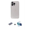 MARSİLYAN™- iPhone 13 Pro Max Kılıf Ufuk Minimal Özel Seri - Siyah 3D Antistatik Cam Ekran Koruyucu + Renkli Kamera Lens Koruma Cam - PE