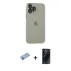 MARSİLYAN™- iPhone 13 Pro Max Kılıf Ufuk Minimal Özel Seri - Siyah 3D Antistatik Hayalet Cam Ekran Koruyucu + Shine Kamera Lens Koruma Cam - MI