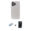 MARSİLYAN™- iPhone 13 Pro Max Kılıf Ufuk Minimal Özel Seri - Siyah 3D Antistatik Hayalet Cam Ekran Koruyucu + Shine Kamera Lens Koruma Cam - MI