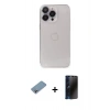 MARSİLYAN™- iPhone 13 Pro Max Kılıf Ufuk Minimal Özel Seri - Siyah 3D Antistatik Hayalet Cam Ekran Koruyucu + Shine Kamera Lens Koruma Cam - GI