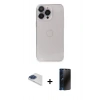 MARSİLYAN™- iPhone 13 Pro Max Kılıf Ufuk Minimal Özel Seri - Siyah 3D Antistatik Hayalet Cam Ekran Koruyucu + Pers Alüminyum Kamera Lens - LT