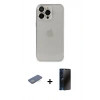 MARSİLYAN™- iPhone 13 Pro Max Kılıf Ufuk Minimal Özel Seri - Siyah 3D Antistatik Hayalet Cam Ekran Koruyucu + Renkli Kamera Lens Koruma Cam - YL