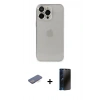 MARSİLYAN™- iPhone 13 Pro Max Kılıf Ufuk Minimal Özel Seri - Siyah 3D Antistatik Hayalet Cam Ekran Koruyucu + Renkli Kamera Lens Koruma Cam - MI