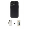 MARSİLYAN™- iPhone 13 Pro Max Kılıf Ufuk Minimal Özel Seri - Siyah 6D Mat Seramik Hayalet Nano Ekran Koruyucu + Shine Kamera Lens - GD
