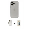 MARSİLYAN™- iPhone 13 Pro Max Kılıf Ufuk Minimal Özel Seri - Siyah 6D Mat Seramik Hayalet Nano Ekran Koruyucu + Shine Kamera Lens - GD