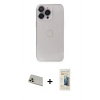 MARSİLYAN™- iPhone 13 Pro Max Kılıf Ufuk Minimal Özel Seri - Siyah 6D Mat Seramik Hayalet Nano Ekran Koruyucu + Rainbow Kamera Lens Koruma Cam - REGD