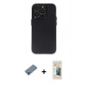 MARSİLYAN™- iPhone 13 Pro Max Kılıf Ufuk Minimal Özel Seri - Siyah 6D Mat Seramik Hayalet Nano Ekran Koruyucu + Metal Kamera Lens Koruma Cam - MR