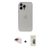 MARSİLYAN™- iPhone 13 Pro Max Kılıf Ufuk Minimal Özel Seri - Siyah 6D Mat Seramik Hayalet Nano Ekran Koruyucu + Pers Alüminyum Kamera Lens - KI