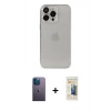 MARSİLYAN™- iPhone 13 Pro Max Kılıf Ufuk Minimal Özel Seri - Siyah 6D Mat Seramik Hayalet Nano Ekran Koruyucu + Neon Fosforlu Kamera Lens - MI