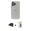 MARSİLYAN™- iPhone 13 Pro Max Kılıf Ufuk Minimal Özel Seri - Siyah 6D Mat Seramik Hayalet Nano Ekran Koruyucu + Raze Metal Kamera Lens - GD