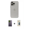MARSİLYAN™- iPhone 13 Pro Max Kılıf Ufuk Minimal Özel Seri - Siyah 6D Mat Seramik Hayalet Nano Ekran Koruyucu + Neon Fosforlu Kamera Lens - YL