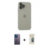 MARSİLYAN™- iPhone 13 Pro Max Kılıf Ufuk Minimal Özel Seri - Siyah 6D Mat Seramik Hayalet Nano Ekran Koruyucu + Neon Fosforlu Kamera Lens - MI