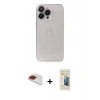 MARSİLYAN™- iPhone 13 Pro Max Kılıf Ufuk Minimal Özel Seri - Siyah 6D Mat Seramik Hayalet Nano Ekran Koruyucu + Pers Alüminyum Kamera Lens - KI