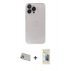 MARSİLYAN™- iPhone 13 Pro Max Kılıf Ufuk Minimal Özel Seri - Siyah 6D Mat Seramik Hayalet Nano Ekran Koruyucu + Rainbow Kamera Lens Koruma Cam - BZ