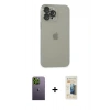 MARSİLYAN™- iPhone 13 Pro Max Kılıf Ufuk Minimal Özel Seri - Siyah 6D Mat Seramik Hayalet Nano Ekran Koruyucu + Neon Fosforlu Kamera Lens - YL