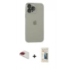 MARSİLYAN™- iPhone 13 Pro Max Kılıf Ufuk Minimal Özel Seri - Siyah 6D Mat Seramik Hayalet Nano Ekran Koruyucu + Pers Alüminyum Kamera Lens - KI