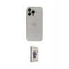 MARSİLYAN™- iPhone 13 Pro Max Kılıf Ufuk Minimal Özel Seri - Siyah Bilvis 3D Cam Ekran Koruyucu