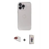 MARSİLYAN™- iPhone 13 Pro Max Kılıf Ufuk Minimal Özel Seri - Siyah Bilvis 3D Cam Ekran Koruyucu + Pers Alüminyum Kamera Lens - KI