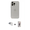 MARSİLYAN™- iPhone 13 Pro Max Kılıf Ufuk Minimal Özel Seri - Siyah Bilvis 3D Cam Ekran Koruyucu + Pers Alüminyum Kamera Lens - SABE