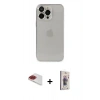 MARSİLYAN™- iPhone 13 Pro Max Kılıf Ufuk Minimal Özel Seri - Siyah Bilvis 3D Cam Ekran Koruyucu + Pers Alüminyum Kamera Lens - KI