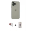 MARSİLYAN™- iPhone 13 Pro Max Kılıf Ufuk Minimal Özel Seri - Siyah Bilvis 3D Cam Ekran Koruyucu + Pers Alüminyum Kamera Lens - KI