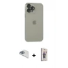 MARSİLYAN™- iPhone 13 Pro Max Kılıf Ufuk Minimal Özel Seri - Siyah Bilvis 3D Cam Ekran Koruyucu + Pers Alüminyum Kamera Lens - SABE