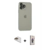 MARSİLYAN™- iPhone 13 Pro Max Kılıf Ufuk Minimal Özel Seri - Siyah Bilvis 3D Cam Ekran Koruyucu + Pers Alüminyum Kamera Lens - GD