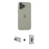 MARSİLYAN™- iPhone 13 Pro Max Kılıf Ufuk Minimal Özel Seri - Siyah Bilvis 3D Cam Ekran Koruyucu + Rainbow Kamera Lens Koruma Cam - REGD