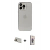 MARSİLYAN™- iPhone 13 Pro Max Kılıf Ufuk Minimal Özel Seri - Siyah Bilvis 3D Cam Ekran Koruyucu + Rainbow Kamera Lens Koruma Cam - REGD