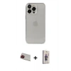 MARSİLYAN™- iPhone 13 Pro Max Kılıf Ufuk Minimal Özel Seri - Siyah Bilvis 3D Cam Ekran Koruyucu + Rainbow Kamera Lens Koruma Cam - KI