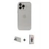MARSİLYAN™- iPhone 13 Pro Max Kılıf Ufuk Minimal Özel Seri - Siyah Bilvis 3D Cam Ekran Koruyucu + Rainbow Kamera Lens Koruma Cam - BZ