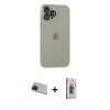 MARSİLYAN™- iPhone 13 Pro Max Kılıf Ufuk Minimal Özel Seri - Siyah Bilvis 3D Cam Ekran Koruyucu + Rainbow Kamera Lens Koruma Cam - KI