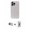 MARSİLYAN™- iPhone 13 Pro Max Kılıf Ufuk Minimal Özel Seri - Siyah Bilvis 3D Cam Ekran Koruyucu + Rainbow Kamera Lens Koruma Cam - KI