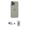 MARSİLYAN™- iPhone 13 Pro Max Kılıf Ufuk Minimal Özel Seri - Siyah Bilvis 3D Cam Ekran Koruyucu + Rainbow Kamera Lens Koruma Cam - MI