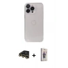 MARSİLYAN™- iPhone 13 Pro Max Kılıf Ufuk Minimal Özel Seri - Siyah Bilvis 3D Cam Ekran Koruyucu + Raze Metal Kamera Lens - GD