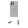 MARSİLYAN™- iPhone 13 Pro Max Kılıf Ufuk Minimal Özel Seri - Siyah Bilvis 3D Cam Ekran Koruyucu + Renkli Kamera Lens Koruma Cam - SI