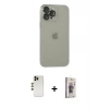 MARSİLYAN™- iPhone 13 Pro Max Kılıf Ufuk Minimal Özel Seri - Siyah Bilvis 3D Cam Ekran Koruyucu + Shine Kamera Lens - GD