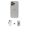 MARSİLYAN™- iPhone 13 Pro Max Kılıf Ufuk Minimal Özel Seri - Siyah Bilvis 3D Cam Ekran Koruyucu + Shine Kamera Lens - GD