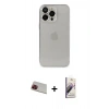 MARSİLYAN™- iPhone 13 Pro Max Kılıf Ufuk Minimal Özel Seri - Siyah Bilvis 3D Mat Cam Ekran Koruyucu + Rainbow Kamera Lens Koruma Cam - KI