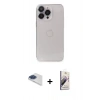 MARSİLYAN™- iPhone 13 Pro Max Kılıf Ufuk Minimal Özel Seri - Siyah Bilvis 3D Mat Cam Ekran Koruyucu + Pers Alüminyum Kamera Lens - LT